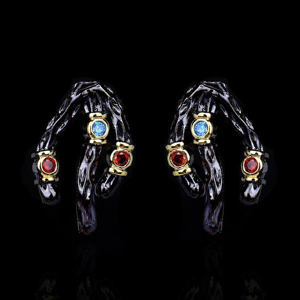 stud unique women's 925 silver earrings irregular tree vine colorful zircon black gold jewelry, Golden;silver
stud unique women's 925 silver earrings irregular tree vine colorful zircon black gold jewelry, Golden;silver