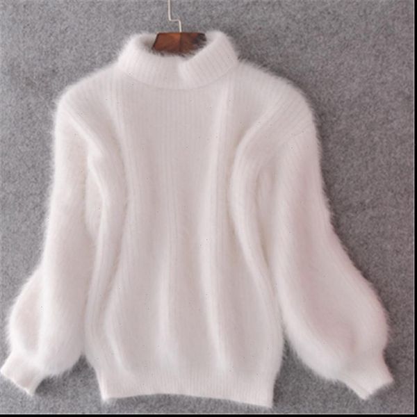 2021 winter new fashion thickened warm turtleneck mohair female sweater lantern sleeve casual solid color slim simple pullover, White;black
2021 winter new fashion thickened warm turtleneck mohair female sweater lantern sleeve casual solid color slim simple pullover, White;black