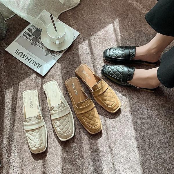 slippers baotou semi-slippers women wear large size muller shoes in summer 2021horse buckle flat leather sandals, Black
slippers baotou semi-slippers women wear large size muller shoes in summer 2021horse buckle flat leather sandals, Black