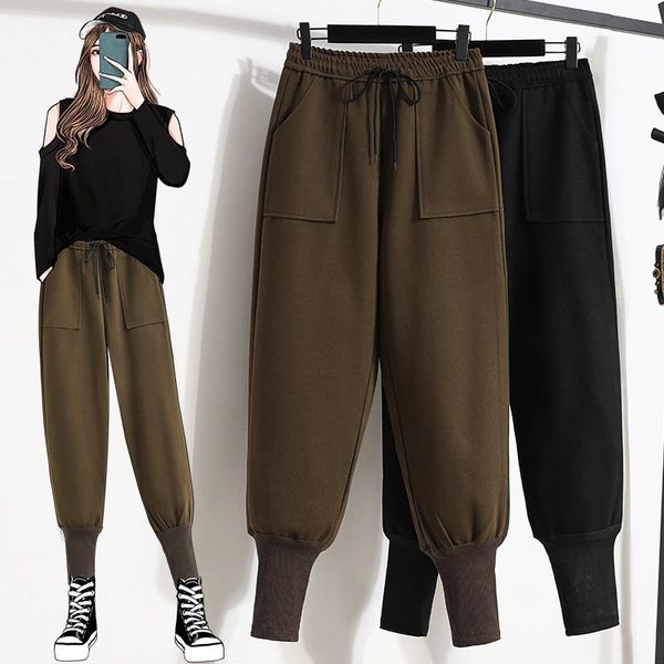 women's pants & capris black cloth haroun plus large size oversize korean vintage autumn clothing high waist trousers fashion for girls, Black;white
women's pants & capris black cloth haroun plus large size oversize korean vintage autumn clothing high waist trousers fashion for girls, Black;white