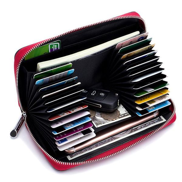 wallets 2021 genuine leather wristlet women purse girl business rfid holder zipper long wallet clutch bag men phone, Red;black
wallets 2021 genuine leather wristlet women purse girl business rfid holder zipper long wallet clutch bag men phone, Red;black