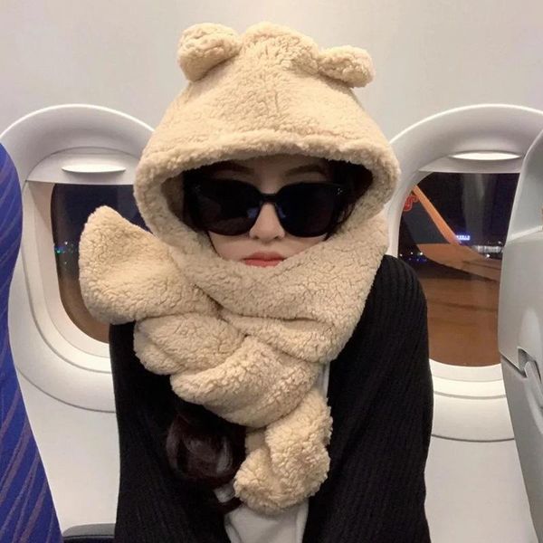 scarves ins korean hat scarf glove one jenny's same bear imitation lamb cashmere cold proof and warm three piece set, Blue;gray
scarves ins korean hat scarf glove one jenny's same bear imitation lamb cashmere cold proof and warm three piece set, Blue;gray