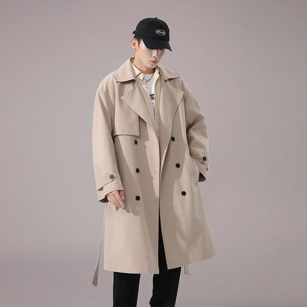 men's trench coats men casual windbreaker jacket vintage spring autumn business double breasted retro classic long coat 757, Tan;black
men's trench coats men casual windbreaker jacket vintage spring autumn business double breasted retro classic long coat 757, Tan;black