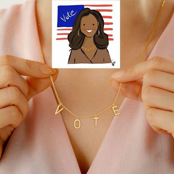 pendant necklaces fashion former first lady united states vote om equality necklace, Silver
pendant necklaces fashion former first lady united states vote om equality necklace, Silver