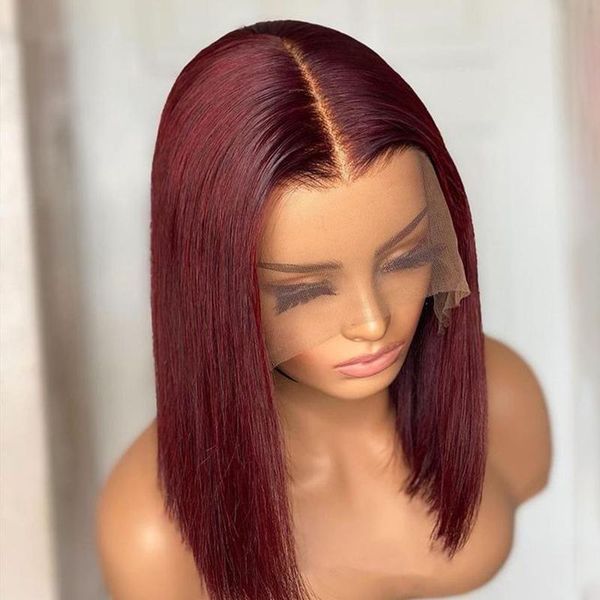 synthetic wigs silky straight short bob lace front hair for women glueless burg wig with baby middle part 150% density, Black
synthetic wigs silky straight short bob lace front hair for women glueless burg wig with baby middle part 150% density, Black