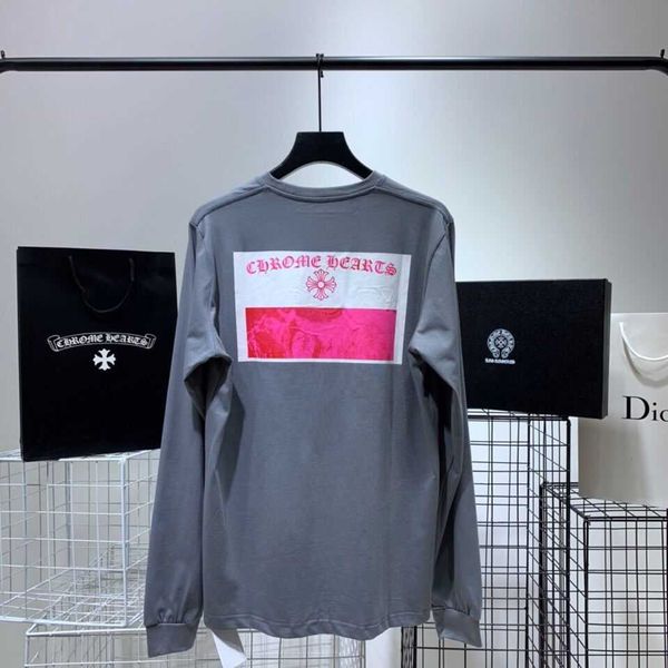 long autumn fashion 2021 new br spring high-end sleeve t-shirt pink new gray pure cotton t men and women with, White;black
long autumn fashion 2021 new br spring high-end sleeve t-shirt pink new gray pure cotton t men and women with, White;black