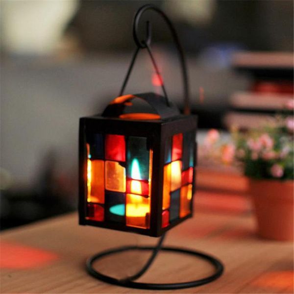 wrought iron hanging candlestick decoration colorful glass window wedding party holder candle stick vintage candlestick lantern 
wrought iron hanging candlestick decoration colorful glass window wedding party holder candle stick vintage candlestick lantern