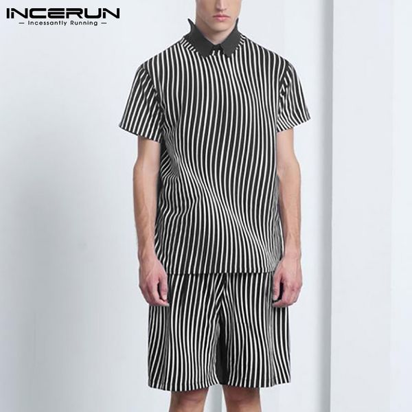 new 2021 men striped patchwork sets streetwear lapel short sleeve shirt & shorts 2 pieces summer fashion casual mens suits incerun ozwv, Gray
new 2021 men striped patchwork sets streetwear lapel short sleeve shirt & shorts 2 pieces summer fashion casual mens suits incerun ozwv, Gray