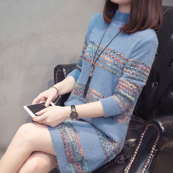 knit sweater pullover women imitation water cashmere half high collar new autumn winter fashion plus size dress clothes vestidos, White;black
knit sweater pullover women imitation water cashmere half high collar new autumn winter fashion plus size dress clothes vestidos, White;black