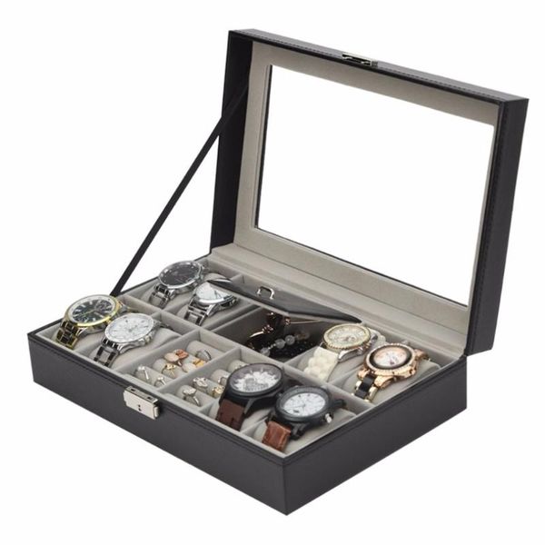 watch boxes & cases 8+3 mixed grids box pu leather suede inside word buckle storage jewelry display mens case, Black;blue
watch boxes & cases 8+3 mixed grids box pu leather suede inside word buckle storage jewelry display mens case, Black;blue