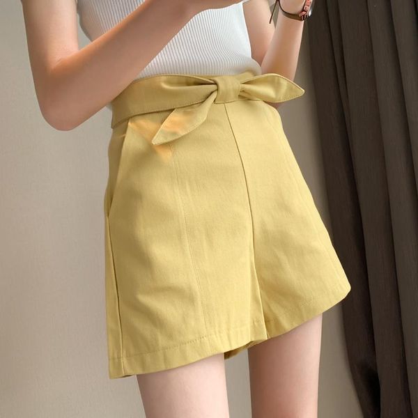 2021 summer new korean style womens high waisted bow yellwo beige black shorts , casual ladies woman cotton shorts, White;black
2021 summer new korean style womens high waisted bow yellwo beige black shorts , casual ladies woman cotton shorts, White;black