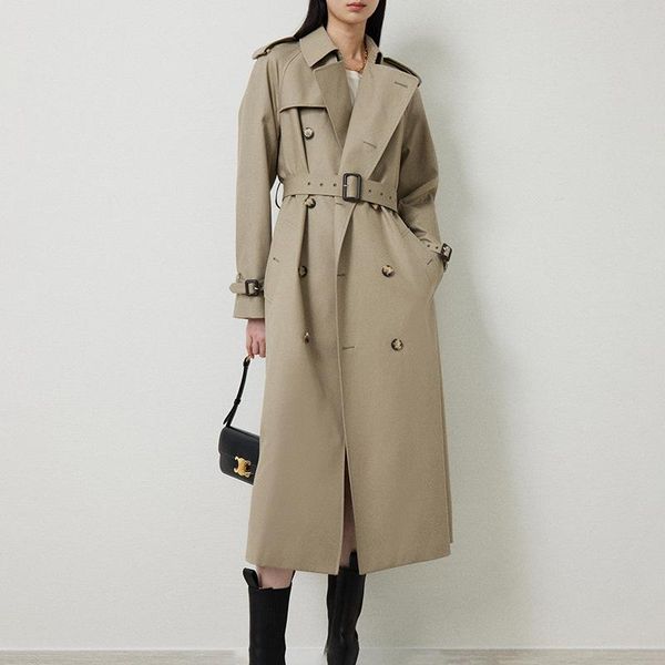 women's trench coats khaki long women coat autumn turn down collar clothes double breasted sleeve belt overcoat female, Tan;black
women's trench coats khaki long women coat autumn turn down collar clothes double breasted sleeve belt overcoat female, Tan;black