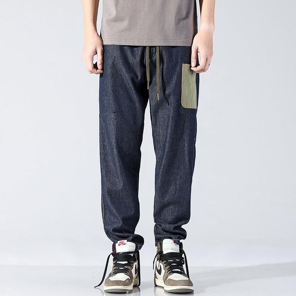 men's jeans 2021 spring and summer classic brand hip-hop high street youth straight loose harem pants stretch waist cropped, Blue
men's jeans 2021 spring and summer classic brand hip-hop high street youth straight loose harem pants stretch waist cropped, Blue
