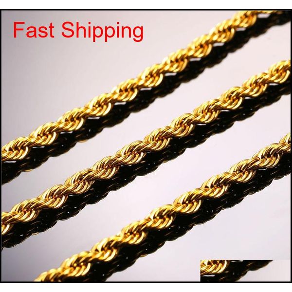 18k real gold plated stainless steel rope chain necklace for men gold chains fa qylvcv beauty888, Silver 
18k real gold plated stainless steel rope chain necklace for men gold chains fa qylvcv beauty888, Silver
