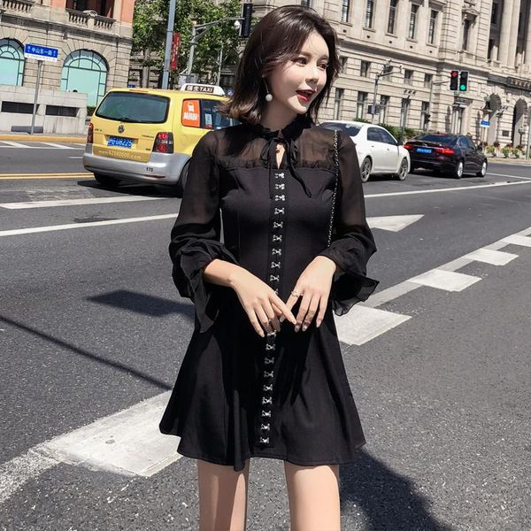 casual dresses black dress women summer hepburn style chiffon short korean long sleeves a line sheer ruffled punk, Black;gray
casual dresses black dress women summer hepburn style chiffon short korean long sleeves a line sheer ruffled punk, Black;gray
