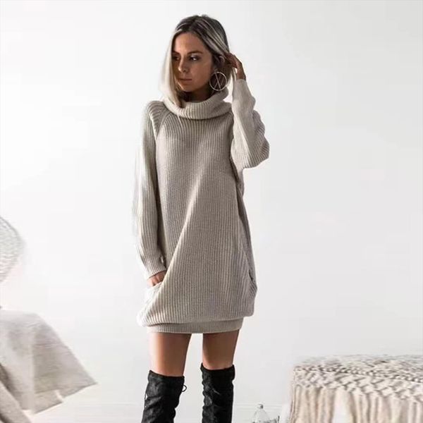 autumn winter sweater solid casual women dresses long sleeve turtleneck knitted roll neck jumper ladies mini, Black;gray
autumn winter sweater solid casual women dresses long sleeve turtleneck knitted roll neck jumper ladies mini, Black;gray