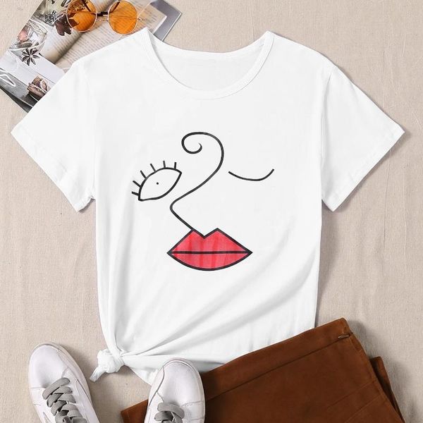 women's t-shirt flowers face abstract simple women high elasticity casual funny t shirt gift for lady yong girl tee drop ship tshirt, White
women's t-shirt flowers face abstract simple women high elasticity casual funny t shirt gift for lady yong girl tee drop ship tshirt, White