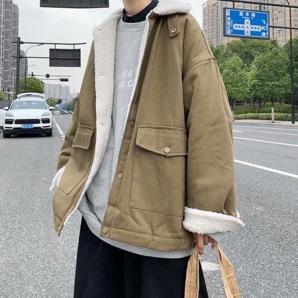 2021 New Winter Thick Lamb Wool Jacket Men's Warmth Fashion Retro Lapel Men Wild Loose Korean Short Coat Mens Clothes M-2xl M1lr, Black
2021 New Winter Thick Lamb Wool Jacket Men's Warmth Fashion Retro Lapel Men Wild Loose Korean Short Coat Mens Clothes M-2xl M1lr, Black