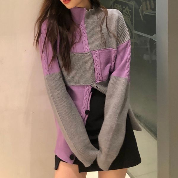 2021 new autumn winter women pullovers and sweaters korean style patchwork vintage knitted sweater female (c9906) 8zcg, White;black
2021 new autumn winter women pullovers and sweaters korean style patchwork vintage knitted sweater female (c9906) 8zcg, White;black