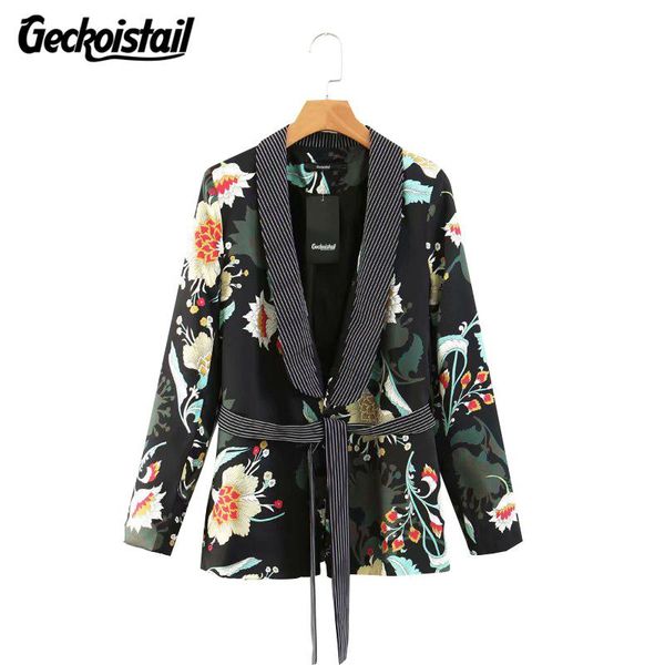 women's suits & blazers geckoistail women fashion print coat 2021 summer long sleeve sashes kimono female v-neck casual blazer clothing, White;black
women's suits & blazers geckoistail women fashion print coat 2021 summer long sleeve sashes kimono female v-neck casual blazer clothing, White;black