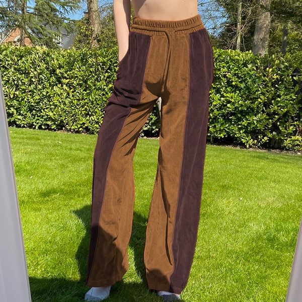 women's pants & capris weiyao contrast patchwork velvet wide leg women vintage 90s aesthetic joggers drawstring high waist korean trous, Black;white
women's pants & capris weiyao contrast patchwork velvet wide leg women vintage 90s aesthetic joggers drawstring high waist korean trous, Black;white