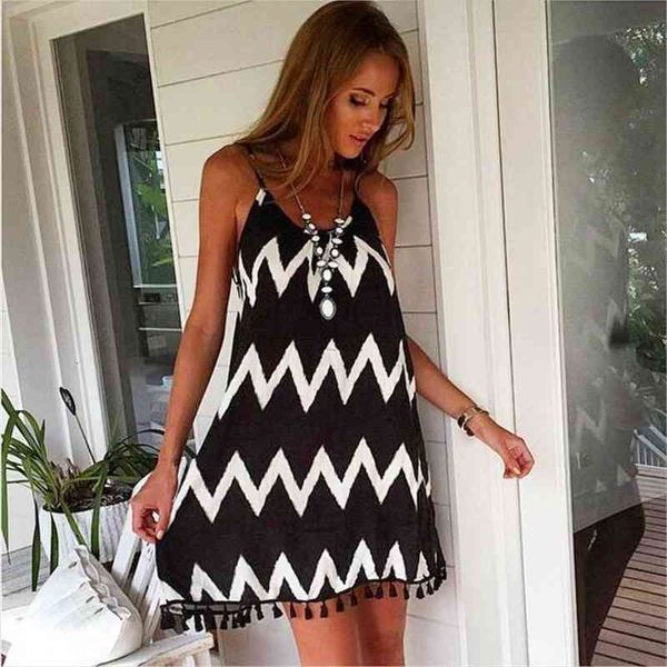 women fashion wave print fringed suspender beach dress cover ups for swimwear dresses bathing suit beachwear cover skirt, White;black
women fashion wave print fringed suspender beach dress cover ups for swimwear dresses bathing suit beachwear cover skirt, White;black