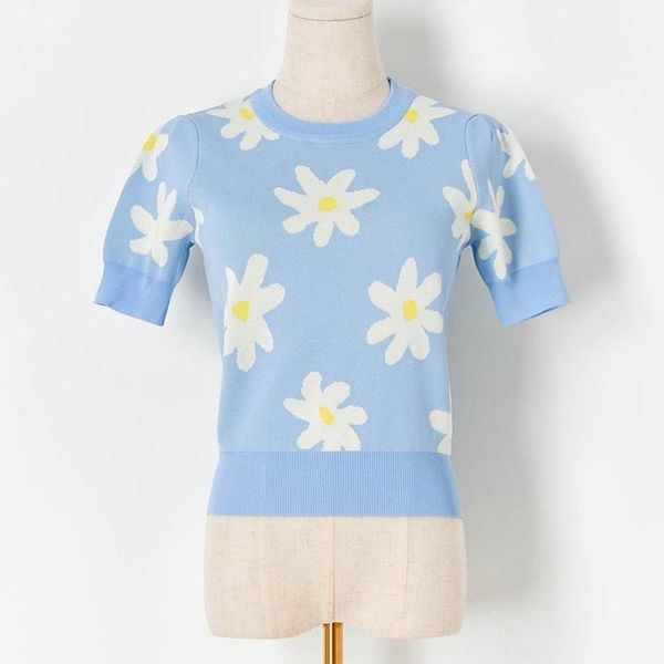 women's t-shirt 2021 summer t-shirts for women tees knit crop o-neck t shirts blue floral casual streetwear harajuku japanese korean l, White
women's t-shirt 2021 summer t-shirts for women tees knit crop o-neck t shirts blue floral casual streetwear harajuku japanese korean l, White