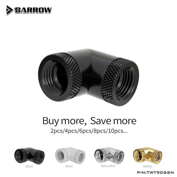 barrow twt90ssn,g1/4 thread 90 degree two rotary fitting adapter rotating,black/white/silver/gold fitting for water cooler pc
barrow twt90ssn,g1/4 thread 90 degree two rotary fitting adapter rotating,black/white/silver/gold fitting for water cooler pc