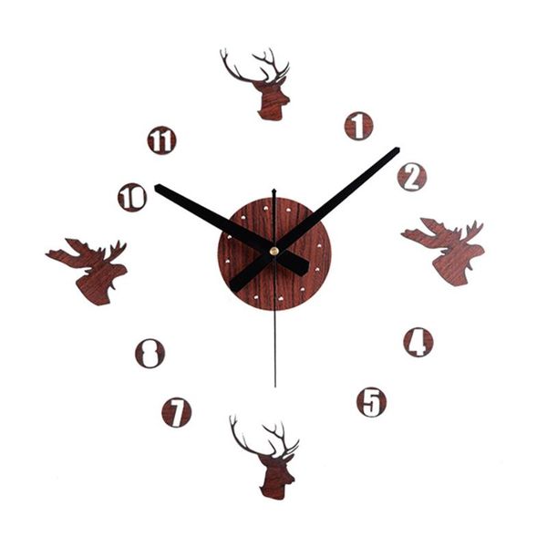 autumn forest deer wall 3d number wall-mounted fashionable clock metal pointer silent acrylic room clock decoration
autumn forest deer wall 3d number wall-mounted fashionable clock metal pointer silent acrylic room clock decoration