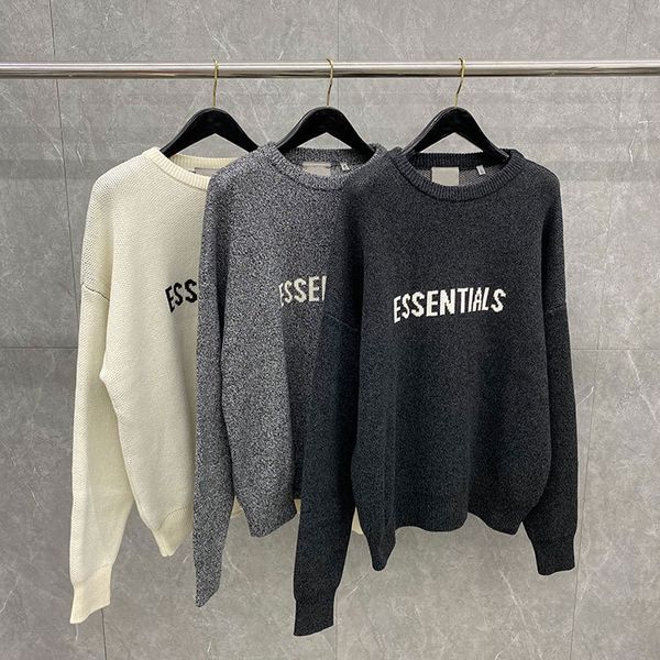 2020 new men's and women's same loose fog letter printed high street pullover knitted sweater, White;black
2020 new men's and women's same loose fog letter printed high street pullover knitted sweater, White;black