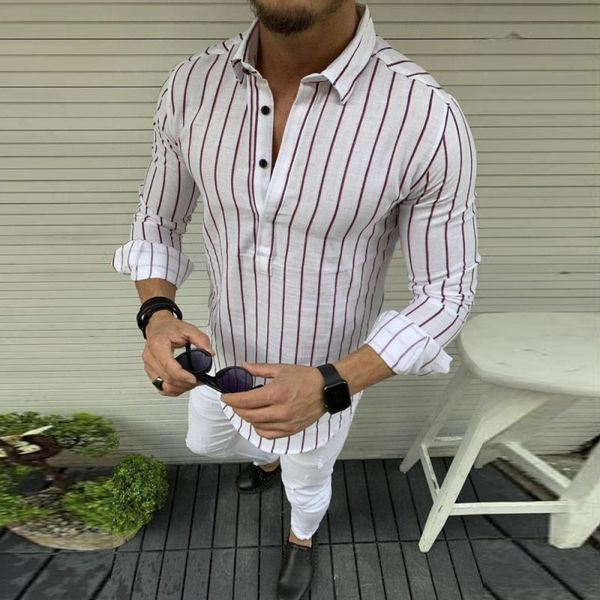 men's casual shirts 2021 autumn men clothing business turn-down collar buttoned shirt spring long sleeve male rtreo striped print, White;black
men's casual shirts 2021 autumn men clothing business turn-down collar buttoned shirt spring long sleeve male rtreo striped print, White;black
