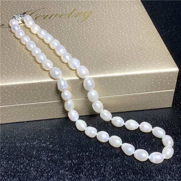 real natural pearl necklace white freshwater pearls chain choker for women female wedding bridal jewelry fine gifts, Silver
real natural pearl necklace white freshwater pearls chain choker for women female wedding bridal jewelry fine gifts, Silver