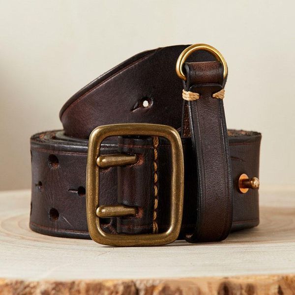 belts double-pin brass buckle men's luxury fashion belt retro first layer pure cowhide jeans with genuine leather stylish men, Black;brown
belts double-pin brass buckle men's luxury fashion belt retro first layer pure cowhide jeans with genuine leather stylish men, Black;brown