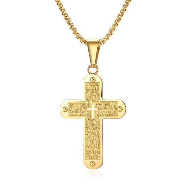 pendant necklaces christian bible cross necklace believers pray titanium steel trend men's and women's fashion jewelry gifts, Silver
pendant necklaces christian bible cross necklace believers pray titanium steel trend men's and women's fashion jewelry gifts, Silver