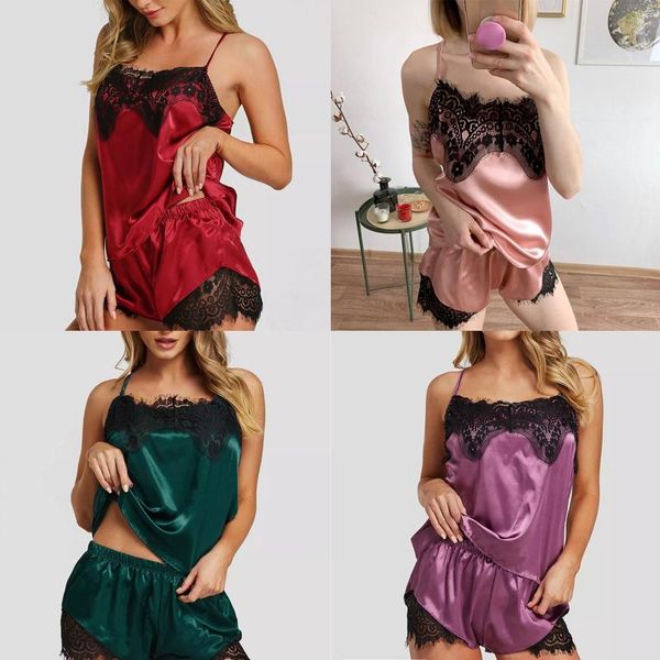women's sleepwear suspender simulation lace pajamas satin silk women lingerie underwear leopard shorts tank, Black;red
women's sleepwear suspender simulation lace pajamas satin silk women lingerie underwear leopard shorts tank, Black;red