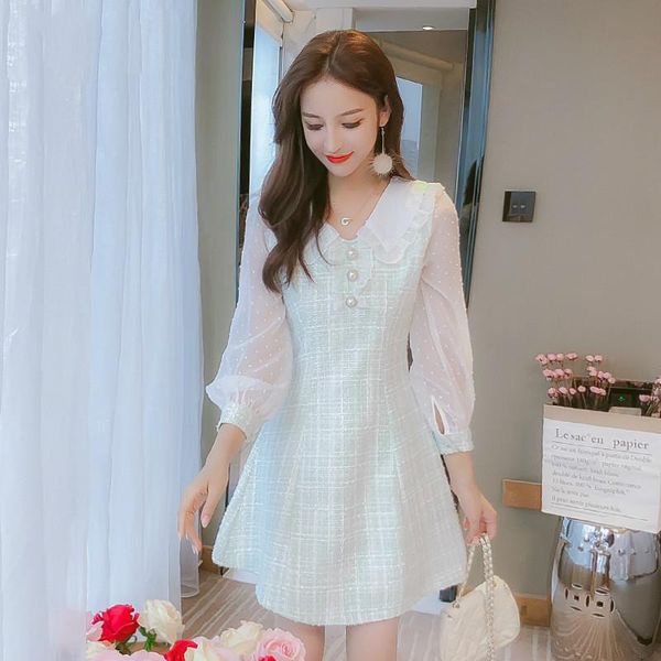 casual dresses 2021 spring patchwork tweed dress elegant woman long sleeve small fragrant wool tassel a-line, Black;gray
casual dresses 2021 spring patchwork tweed dress elegant woman long sleeve small fragrant wool tassel a-line, Black;gray
