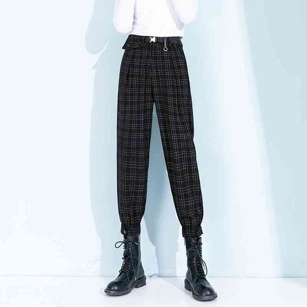 safari style silm plus size with sashes plaid pants women fashion all-match harem trousers casual loose soft bottoms 210525, Black;white
safari style silm plus size with sashes plaid pants women fashion all-match harem trousers casual loose soft bottoms 210525, Black;white
