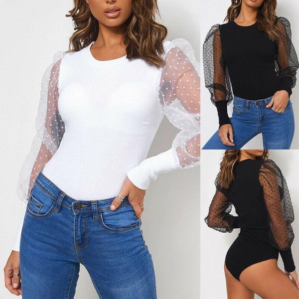 women's jumpsuits & rompers fashion lace jumpsuit bodycon shirt 2021 winter spring dot mesh puff sleeve knitted romper body blouse body, Black;white
women's jumpsuits & rompers fashion lace jumpsuit bodycon shirt 2021 winter spring dot mesh puff sleeve knitted romper body blouse body, Black;white