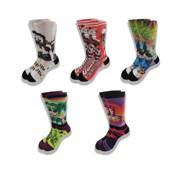 men's socks anime cute cartoon and character avatar happy novelty printing dyeing men women towel bottom cotton in the tube, Black
men's socks anime cute cartoon and character avatar happy novelty printing dyeing men women towel bottom cotton in the tube, Black