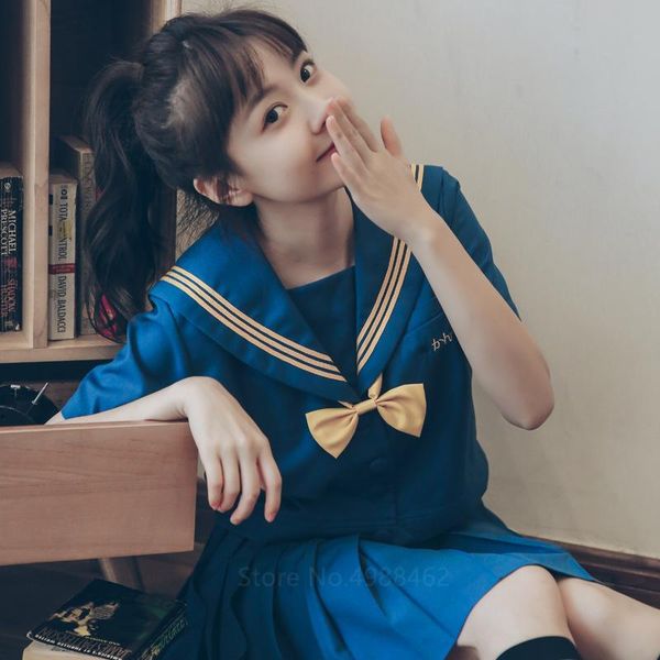 clothing sets jk uniform solid color women skirts summer two-piece japanese school sailor suit pleated student, White
clothing sets jk uniform solid color women skirts summer two-piece japanese school sailor suit pleated student, White