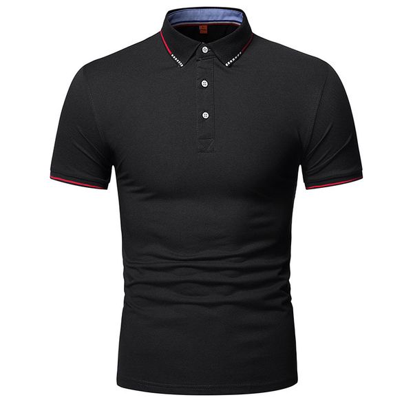 hort new korean sleeve lapel summer business casual cotton polo men's shirt, White;black
hort new korean sleeve lapel summer business casual cotton polo men's shirt, White;black