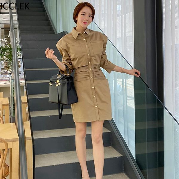 icclek autumn women new style korean temperament self-cultivation retro wind waist mid-length slim dress, Black;gray
icclek autumn women new style korean temperament self-cultivation retro wind waist mid-length slim dress, Black;gray