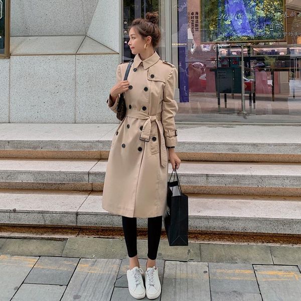 women's trench coats brand style khaki slim coat women double-breasted with belt lady duster cloak female autumn fall outerwear cloth, Tan;black
women's trench coats brand style khaki slim coat women double-breasted with belt lady duster cloak female autumn fall outerwear cloth, Tan;black