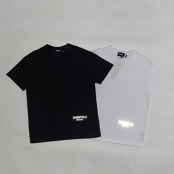 essentials reflective short sleeve t-shirt hip hop high street men's and women's tee, White;black
essentials reflective short sleeve t-shirt hip hop high street men's and women's tee, White;black