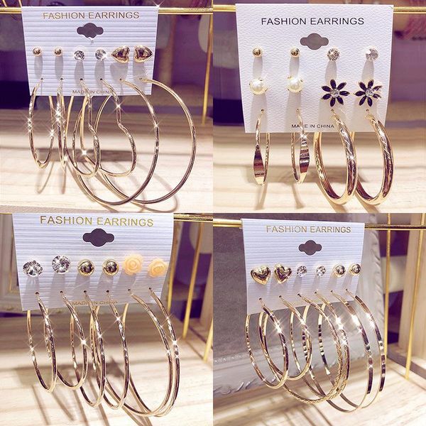 hoop & huggie 2021 women earrings sets exaggerated big circle for simple earring fashion jewelry, Golden;silver
hoop & huggie 2021 women earrings sets exaggerated big circle for simple earring fashion jewelry, Golden;silver