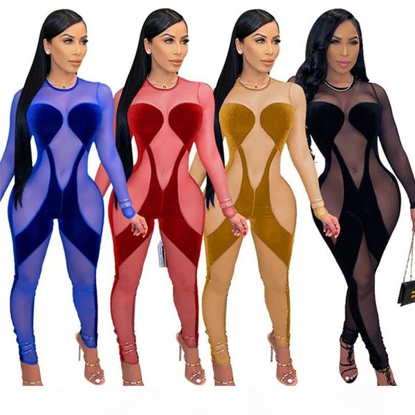fall winter women fashion 2xl night club sheer jumpsuits bodysuit long sleeve rompers mesh leggings solid color clothing 4309, Black;white
fall winter women fashion 2xl night club sheer jumpsuits bodysuit long sleeve rompers mesh leggings solid color clothing 4309, Black;white
