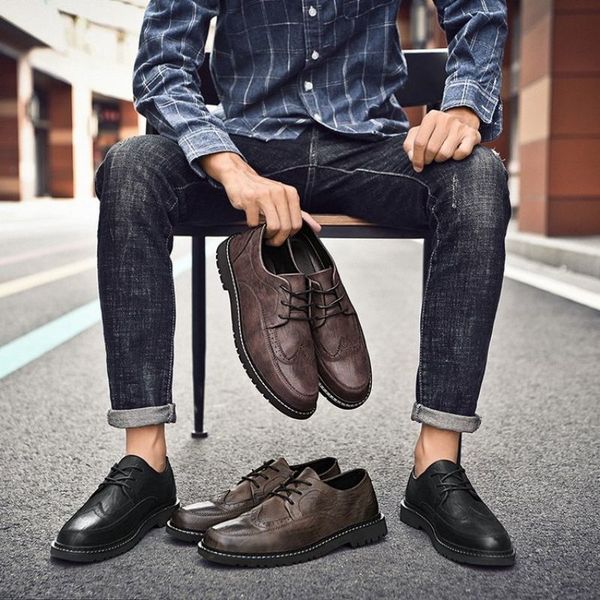 dress shoes sapatos casuais de outono com cadarço pu, fundo plano cabeça redonda, tendência versátil kasuporte para jovens, negócios, 0ew3, Black
dress shoes sapatos casuais de outono com cadarço pu, fundo plano cabeça redonda, tendência versátil kasuporte para jovens, negócios, 0ew3, Black