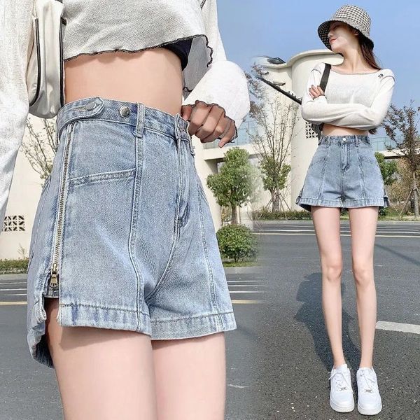 retro harajuku denim shorts womens summer loose wide legs fashion thin jeans ladies straight high waist pants streetwear cloth, Blue
retro harajuku denim shorts womens summer loose wide legs fashion thin jeans ladies straight high waist pants streetwear cloth, Blue