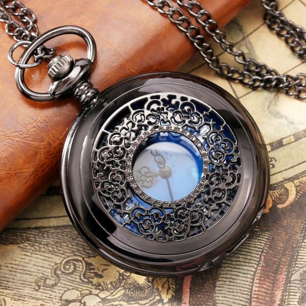 pocket watches elegant black hollow pattern watch for men star face thin chain women quartz movement, Slivery;golden
pocket watches elegant black hollow pattern watch for men star face thin chain women quartz movement, Slivery;golden