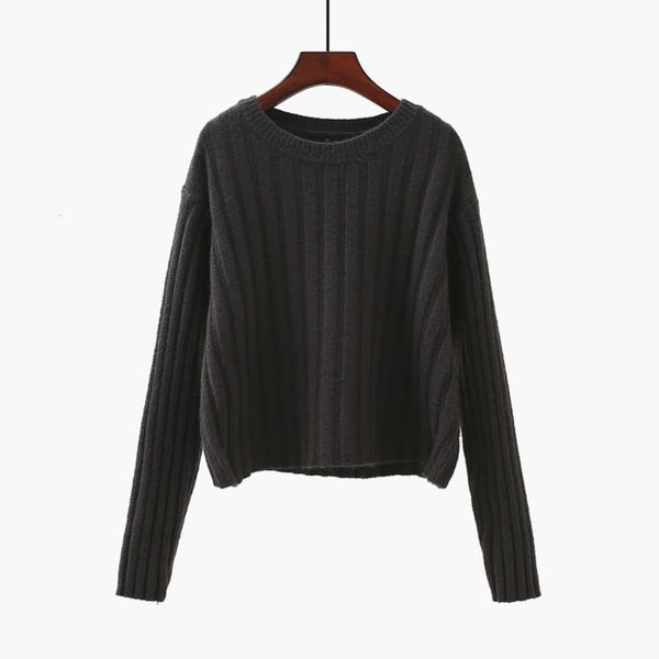 short round neck pullover women's 2021 spring wear new korean loose and thin knitted base coat, White;black
short round neck pullover women's 2021 spring wear new korean loose and thin knitted base coat, White;black
